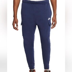 Nike Men’s Navy Cargo Joggers with Side Pockets